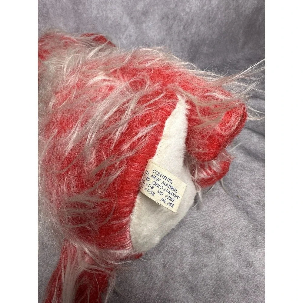 Vintage Fable Toy Plush Red Dog‎ Carnival Fair Scruffy Plush
